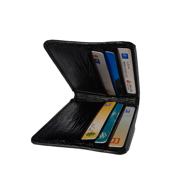 کیف پول مردانه مدل چرم طبیعی گاوی طرح دار کتابی