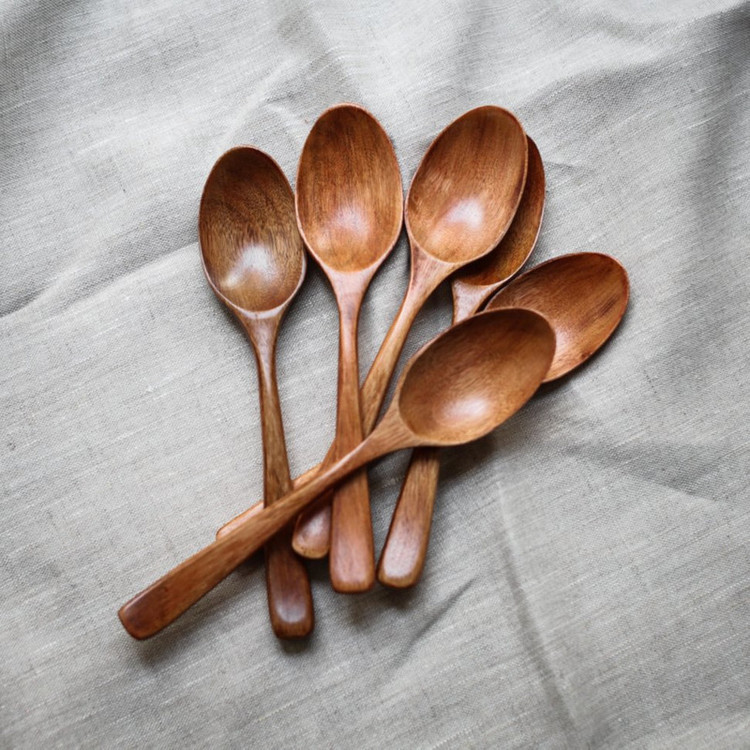 قاشق غذاخوری مدل wood3 بسته 4 عددی