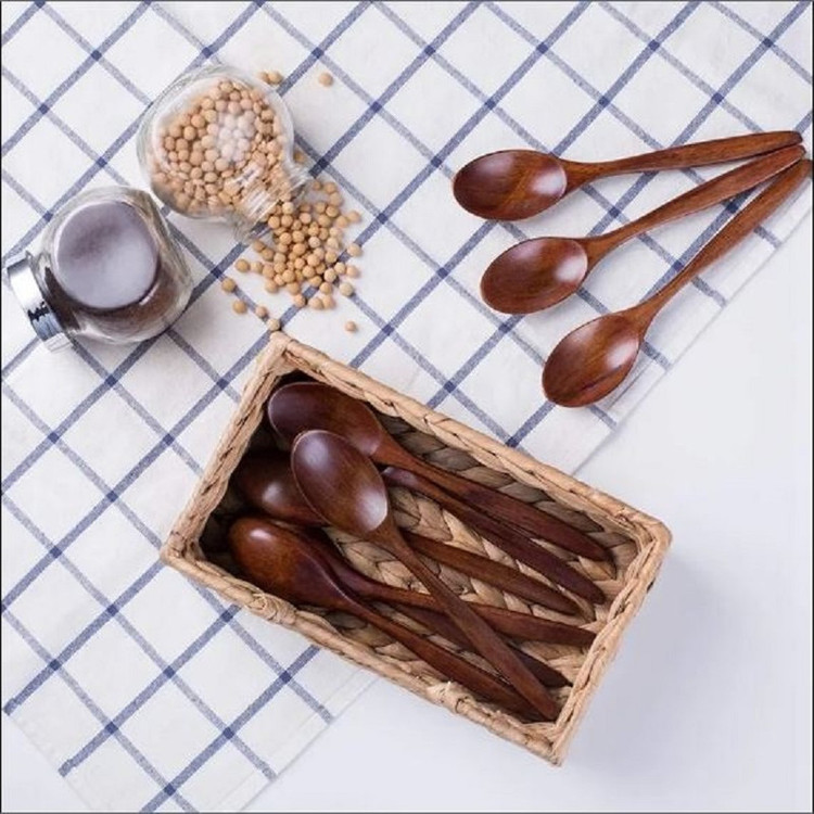 قاشق غذاخوری مدل wood3 بسته 4 عددی