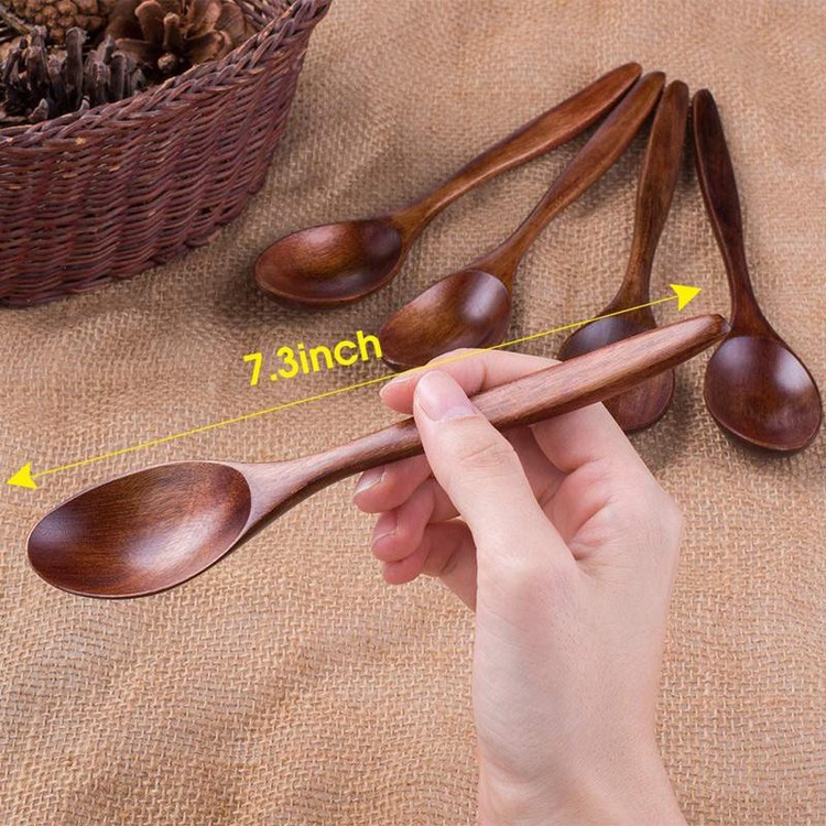 قاشق غذاخوری مدل wood3 بسته 4 عددی