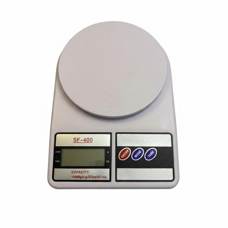 ترازو آشپزخانه دیجیتال مدل SF-400 حداکثر ظرفیت قابل اندازهگیری 10 کیلوگرم با دقت اندازهگیری 1 گرم