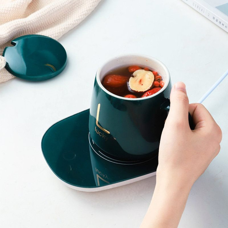 ماگ حرارتی لاکی مدل Temperature Plus به همراه صفحه گرمکن برقی