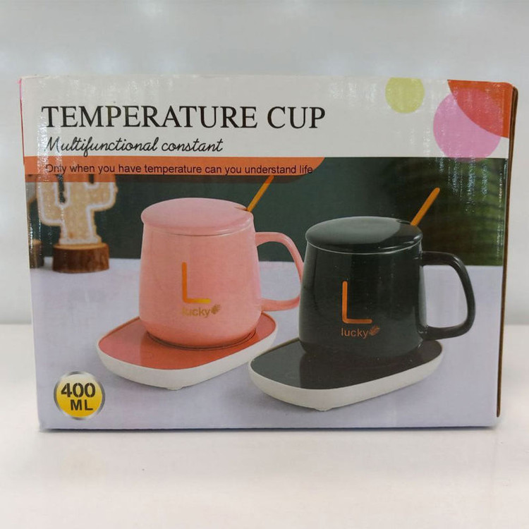 ماگ حرارتی لاکی مدل Temperature Plus به همراه صفحه گرمکن برقی