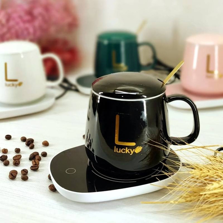 ماگ حرارتی لاکی مدل Temperature Plus به همراه صفحه گرمکن برقی