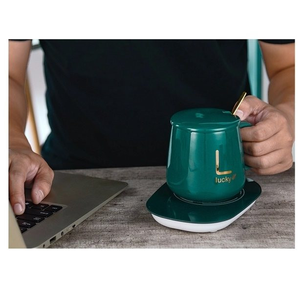ماگ حرارتی لاکی مدل Temperature Plus به همراه صفحه گرمکن برقی