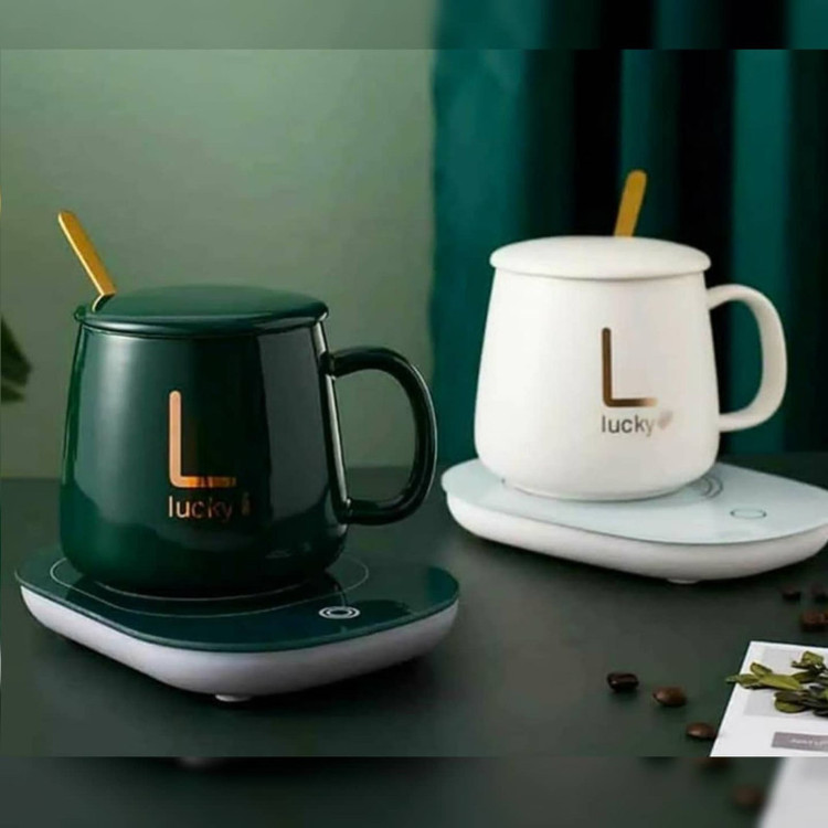 ماگ حرارتی لاکی مدل premium به همراه صفحه گرمکن برقی