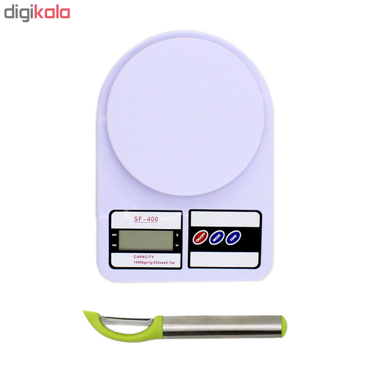 ترازو آشپزخانه مدل SF-400 به همراه یک عدد پوست کن ایرسا مدل 0811
